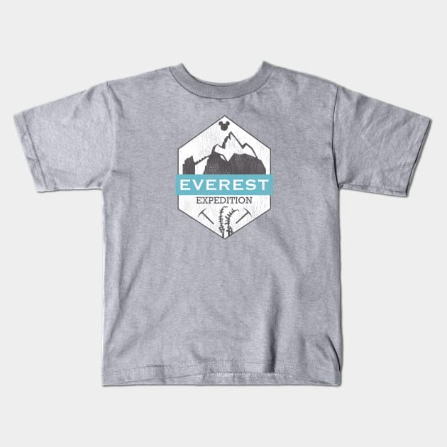 Everest Expedition (distressed) Kids T-Shirt by Yellow Hexagon Designs